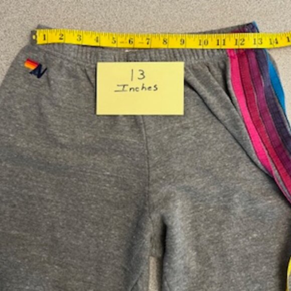 Aviator Nation Gray Sweatpants with Colorful Stripes Size Large - Picture 7 of 8